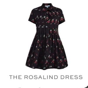 Hill House Black Dress with Floral Accents